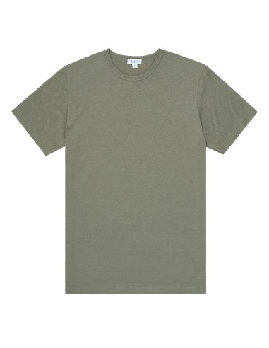 Sunspel Classic Crew T-Shirt Light Khaki Profitez des Offres !