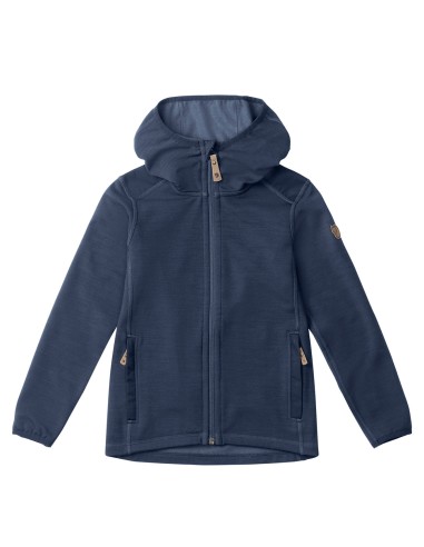 Fjallraven Kids Keb Fleece Hoodie Dark Navy la colonne vertébrale